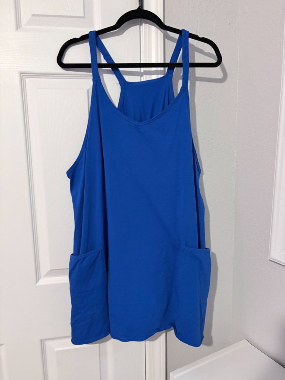 WOMENS BLUE ATHLETIC DRESS WITH SHORTS